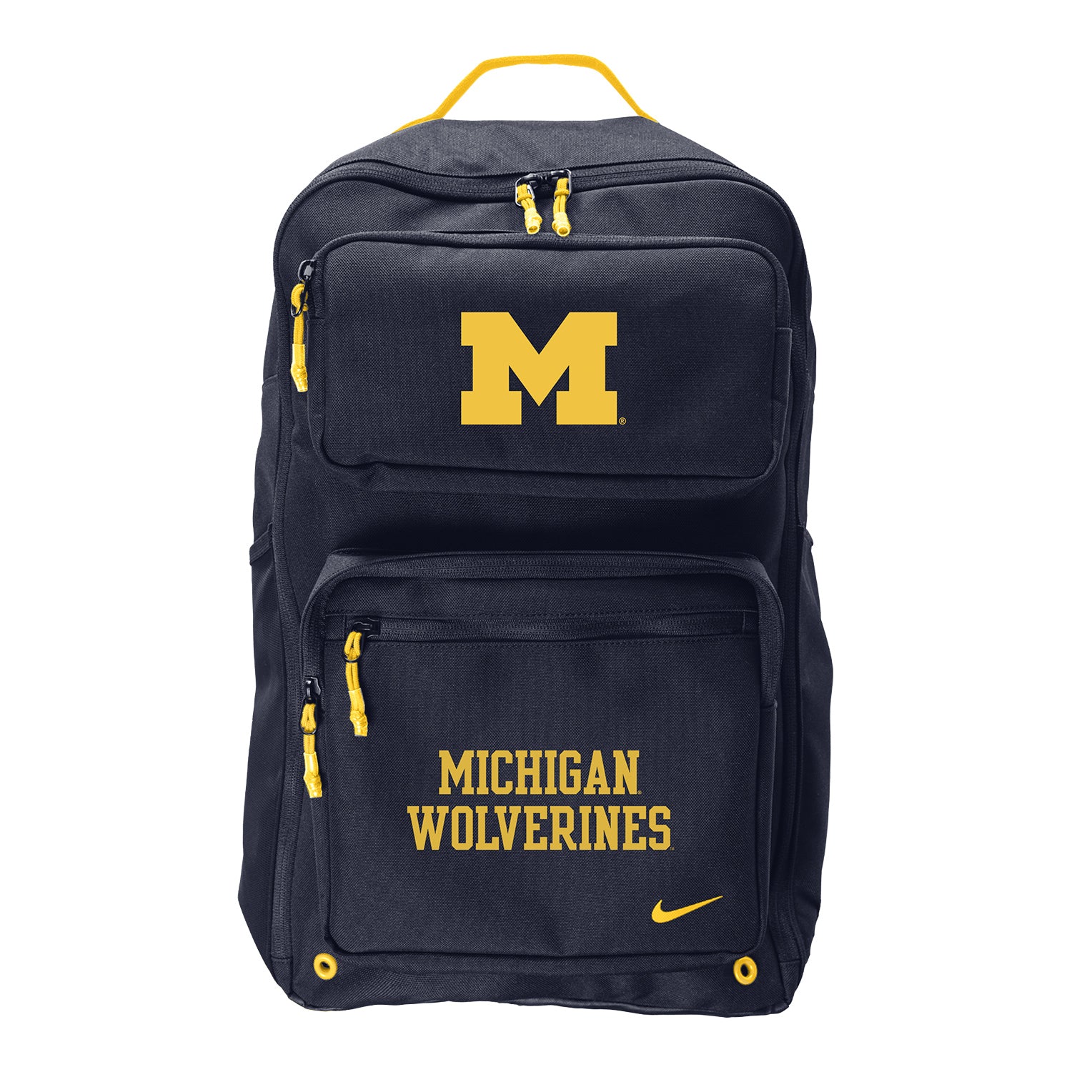 Michigan Wolverines Nike Navy & Yellow Utility Backpack - Front View