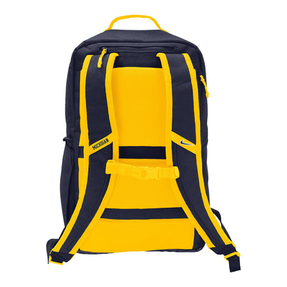 Michigan Wolverines Nike Navy & Yellow Utility Backpack - Back View