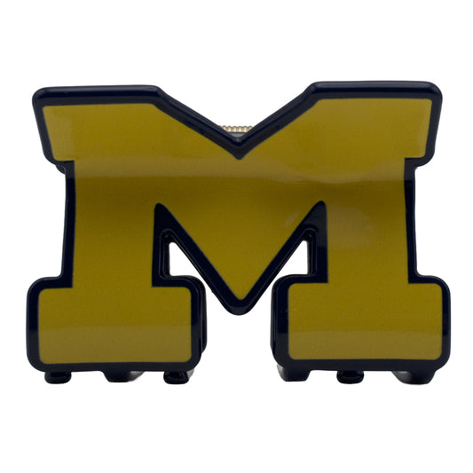 Michigan Wolverines Block M Yellow Hair Clip