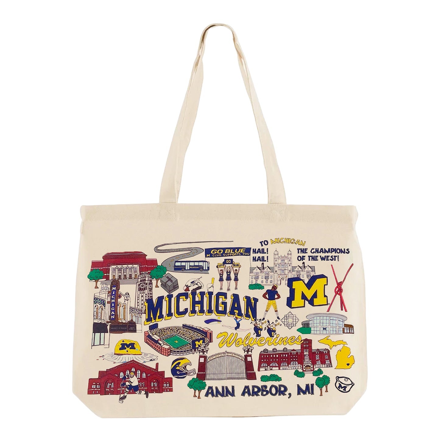 Michigan Wolverines Navy Heritage Tote Bag