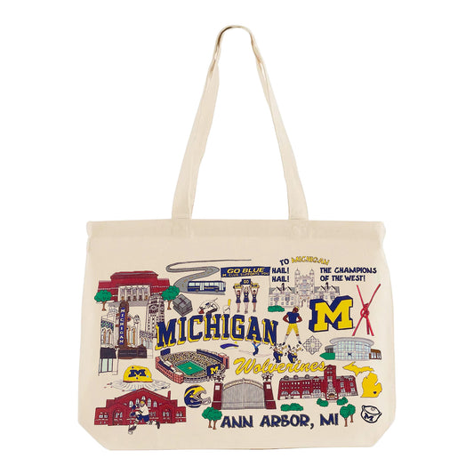 Michigan Wolverines Navy Heritage Tote Bag