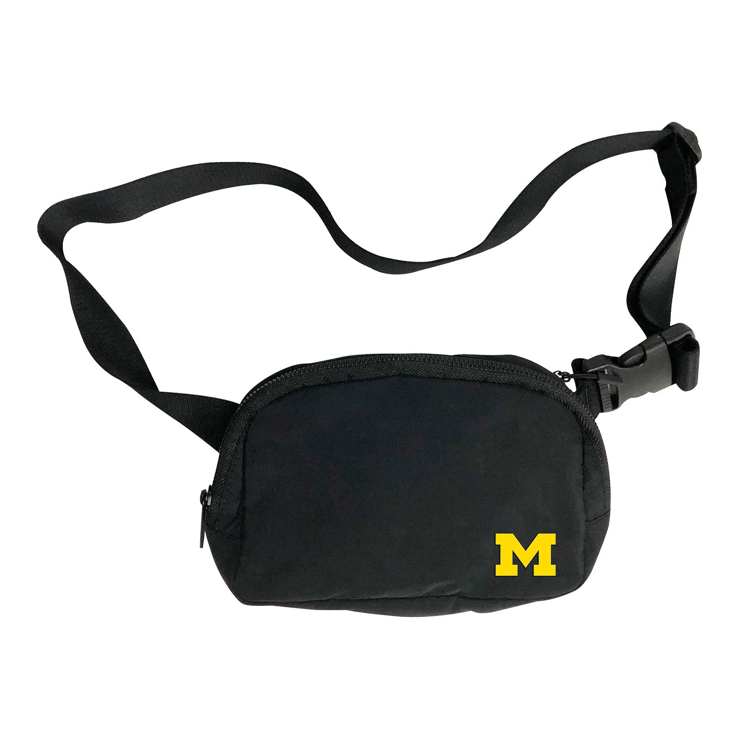 Michigan Wolverines Crosshatch Picnic Caddy In Black - Front View