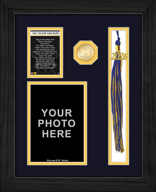 Michigan Wolverines Graduation Tassel & Photo Display Frame