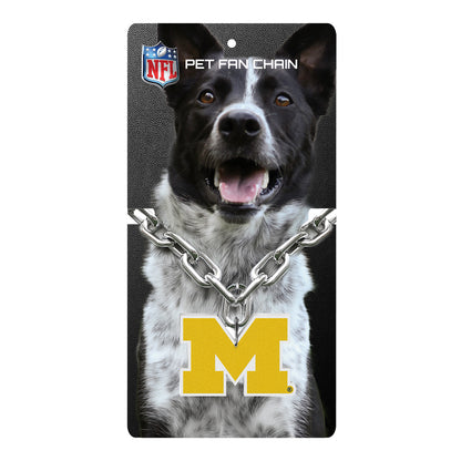 Michigan Wolverines Pet Fan Chain - Package View