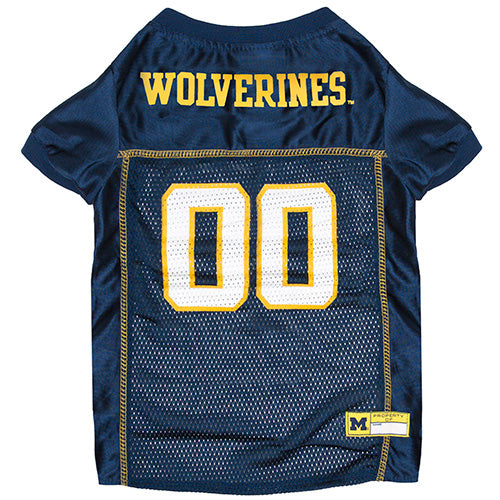 Michigan Wolverines Mesh Pet Jersey - Back View