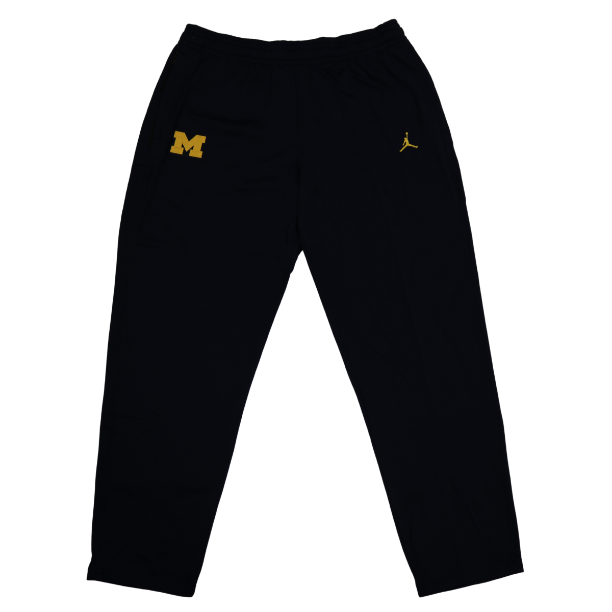 Nike Air Jordan Michigan Wolverines Navy Embroidered Yellow M Pants - Front View