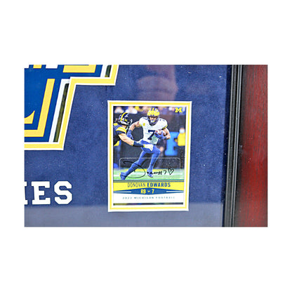 Michigan Wolverines Autographed Signed 6 Card 2023 National Champions 16" x 19"  Framed Collage - Signed Player Card View 4