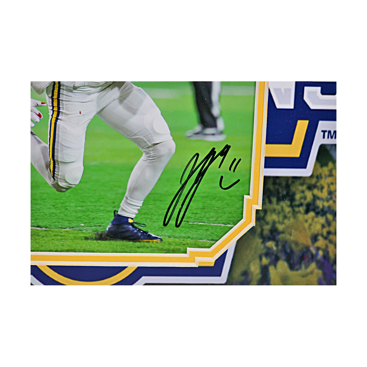 JJ McCarthy Michigan Wolverines Autographed Signed 14" x14" Framed Collage - Signature View