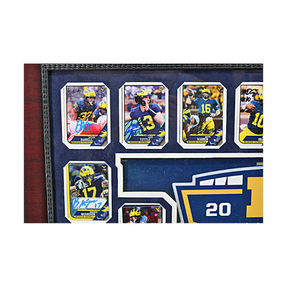 Michigan Wolverines Autographed Signed 28 Card 2023 National Champions Framed 24" x 28" Collage - Signed Players View