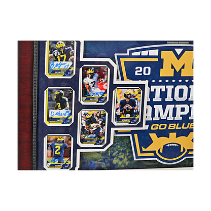 Michigan Wolverines Autographed Signed 28 Card 2023 National Champions Framed 24" x 28" Collage - Signed Players View 2