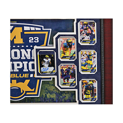 Michigan Wolverines Autographed Signed 28 Card 2023 National Champions Framed 24" x 28" Collage - Signed Players View 5