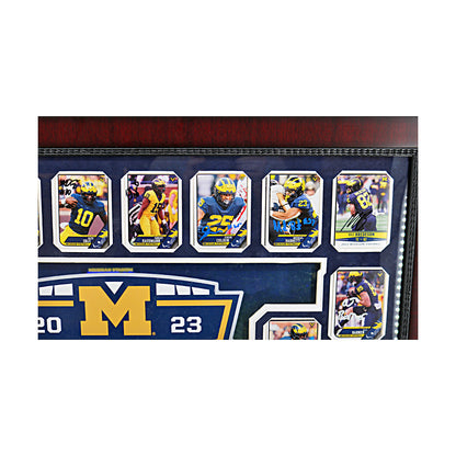 Michigan Wolverines Autographed Signed 28 Card 2023 National Champions Framed 24" x 28" Collage - Signed Players View 6