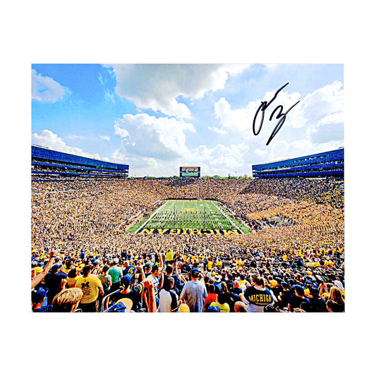 Dominic Zvada Michigan Wolverines Autographed Signed 8x10 Photo (CX Champions Circle LOA) - Front View