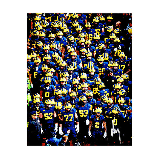 Ja'Den McBurrows Michigan Wolverines Autographed Signed 8x10 Photo (CX Champions Circle LOA) - Front View