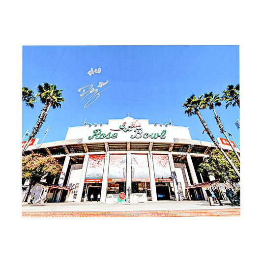 Zeke Berry Michigan Wolverines Autographed Signed Rose Bowl 8x10 Photo (CX Champions Circle LOA) - Front View