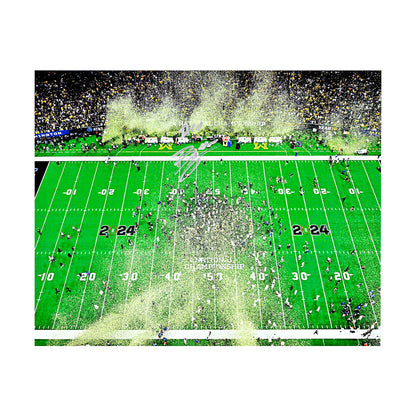 Zeke Berry Michigan Wolverines Autographed Signed National Championship Game in Silver 8x10 Photo (CX Champions Circle LOA) - Front View