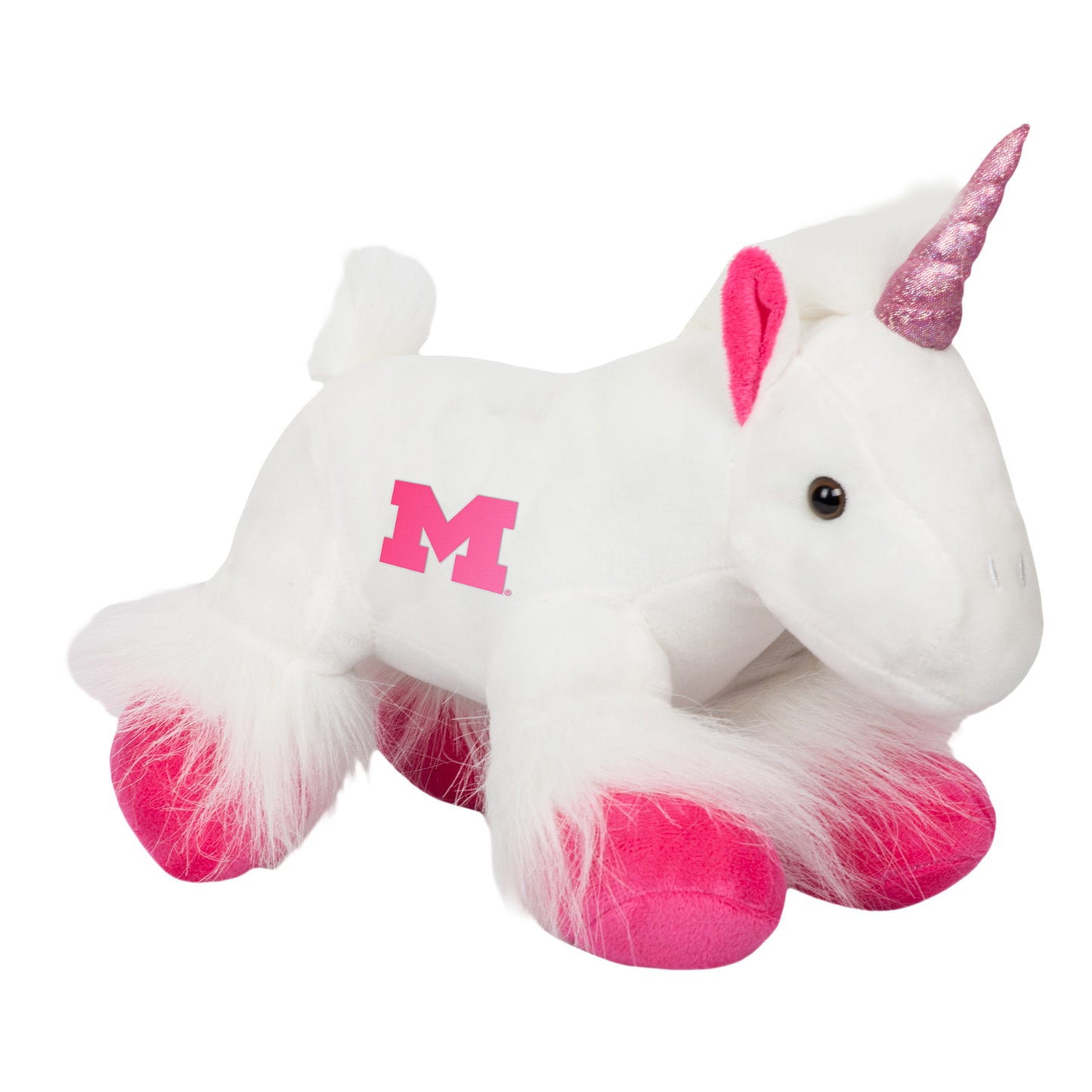 Michigan Wolverines White 9.5" Unicorn Plush