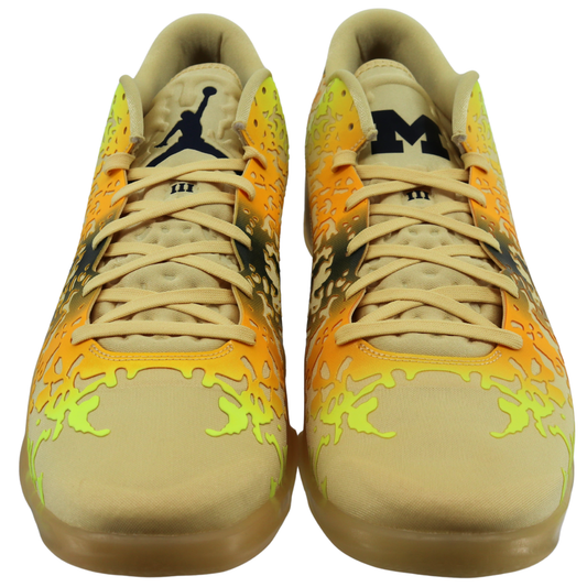 Nike Air Jordan Michigan Wolverines Zion 3 NRGP Amarillo In Yellow - Front View