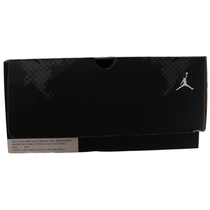 Nike Air Jordan Michigan Wolverines Zion 3 NRGP Amarillo In Yellow - Box View