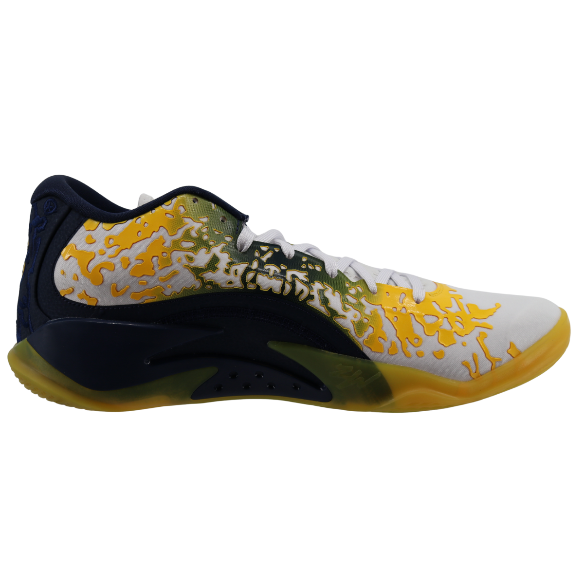 Nike Air Jordan Michigan Wolverines Zion 3 NRGP Yellow Navy - Inside View