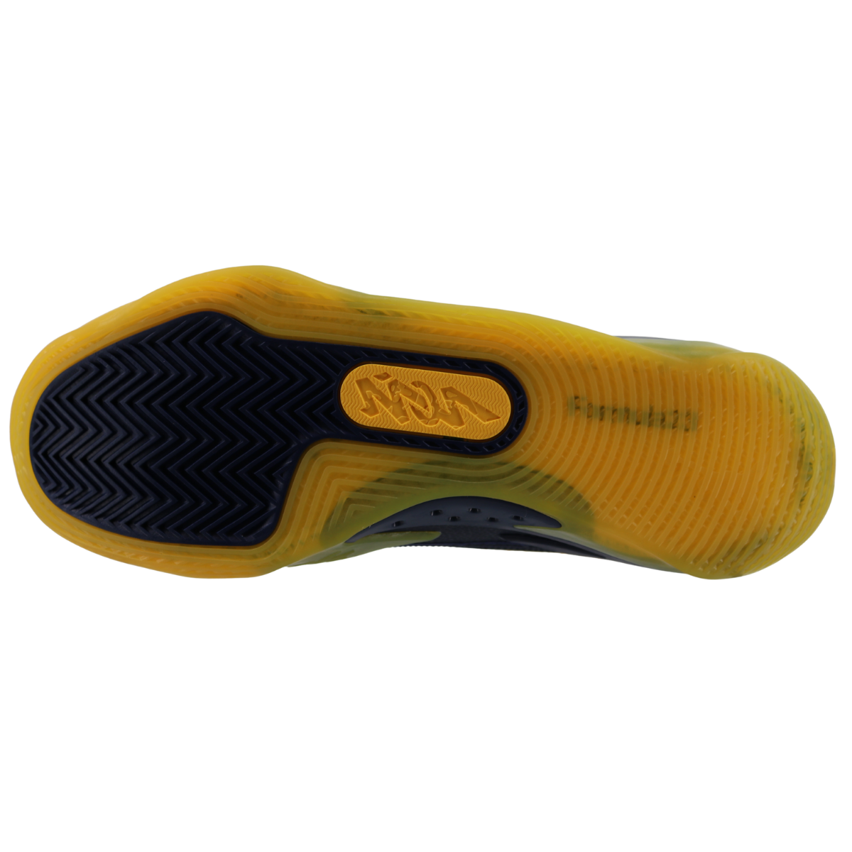 Nike Air Jordan Michigan Wolverines Zion 3 NRGP Yellow Navy - Under View