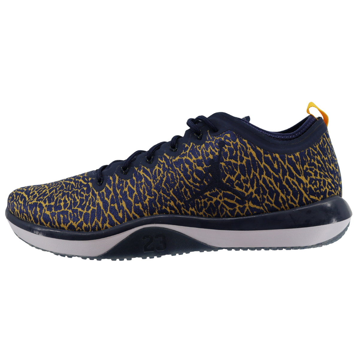 Nike Air Jordan Trainer 1 Low Cheetah Print In Navy - Outside View