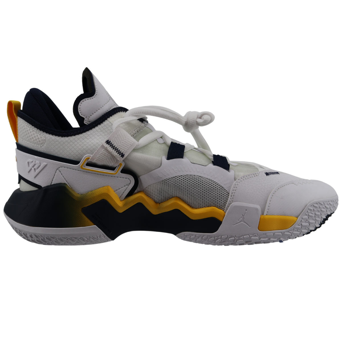 Nike Air Jordan Why Not Zero 5 Michigan Wolverines Blue Yellow White - Outside View