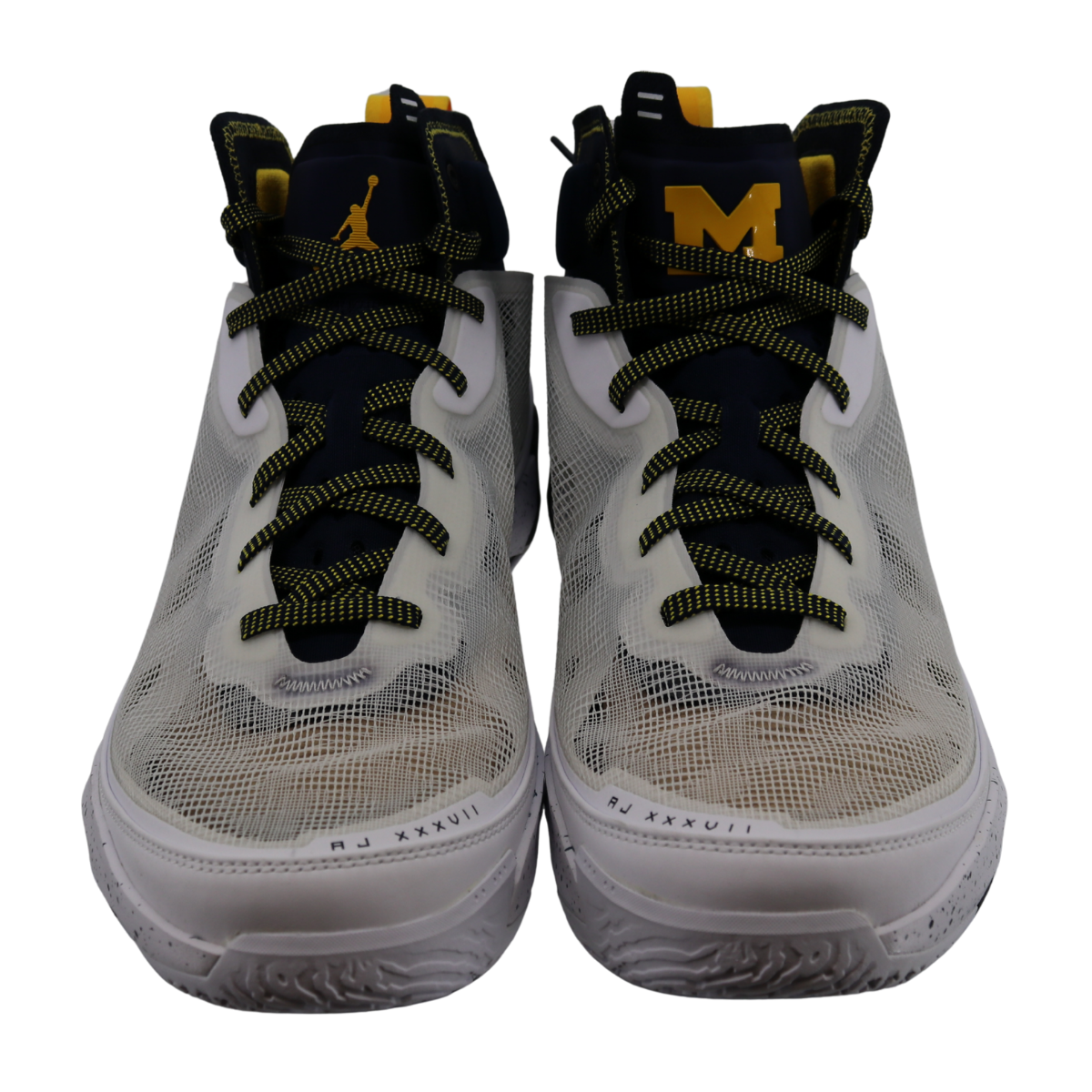 Nike Air Jordan XXXVII Michigan Wolverines P White - Front View