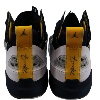 Nike Air Jordan XXXVII Michigan Wolverines P White - Back View
