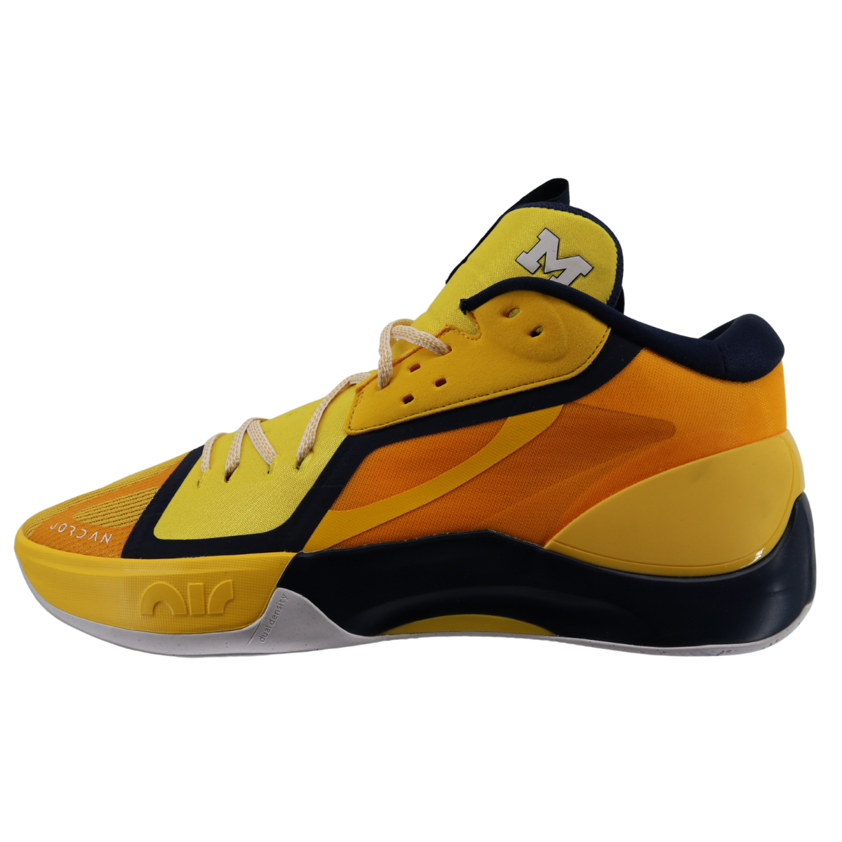 Nike Air Jordan Zoom Separate Michigan Wolverines P Amarillo In Yellow - Outside View