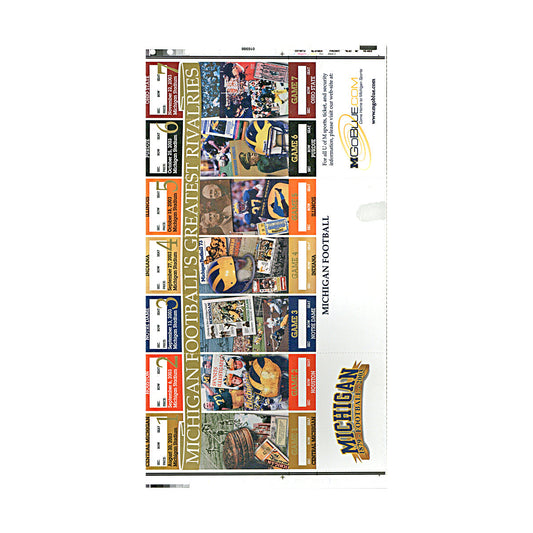 University of Michigan 2003 Home Season Ticket Strip   Undefeated Home Season In White - Front View