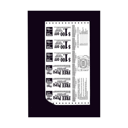 University of Michigan 1999 Home Season Ticket Strip   Tom Brady Team MVP In White - Back View