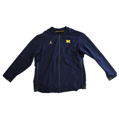 Nike Air Jordan Michigan Wolverines Navy Windbreaker - Front View