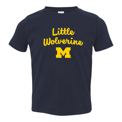 Michigan Wolverines Toddler Little Wolverine Navy T-Shirt In Blue - Front View
