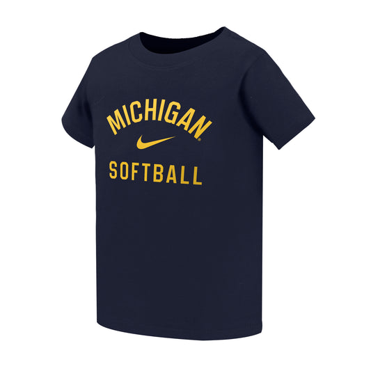 Michigan Wolverines Toddler Navy Softball T-Shirt