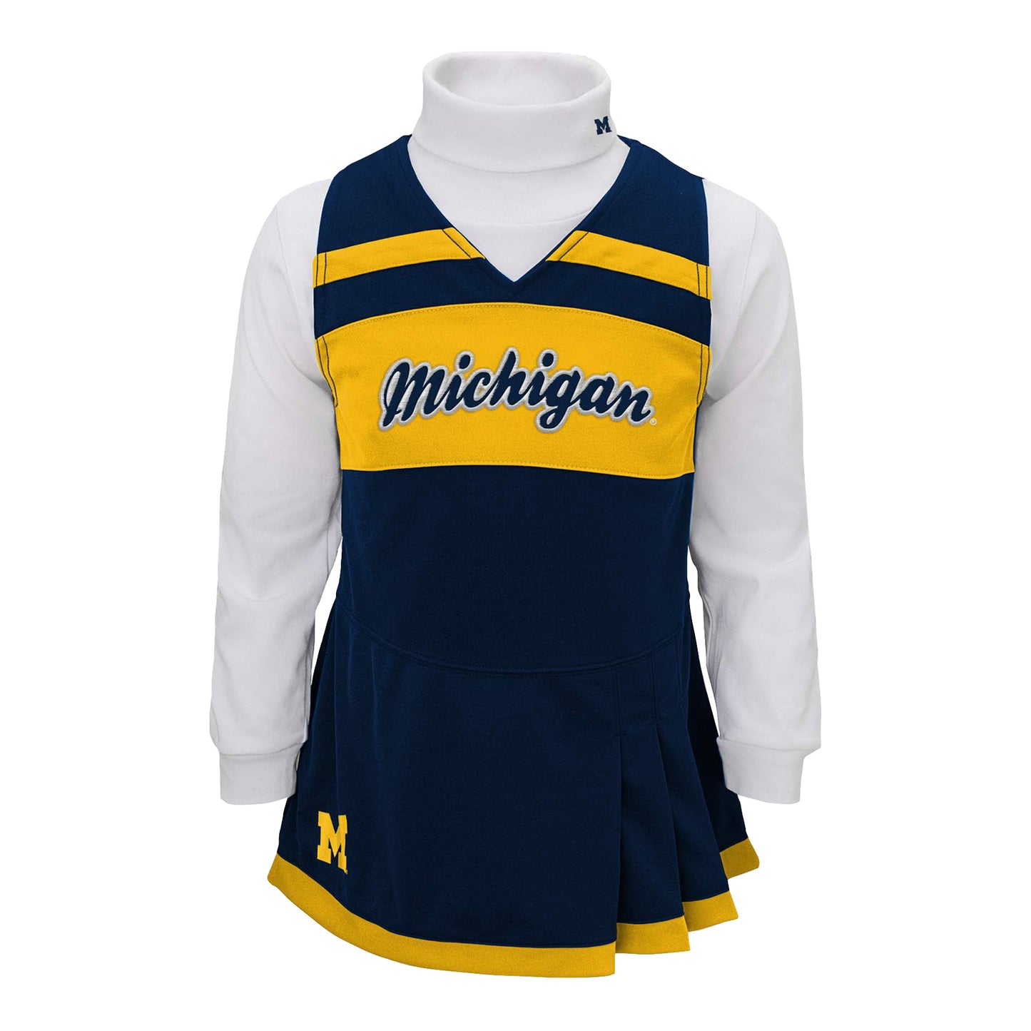 Michigan Wolverines Youth Outerstuff Cheerleader Outfit - Front View