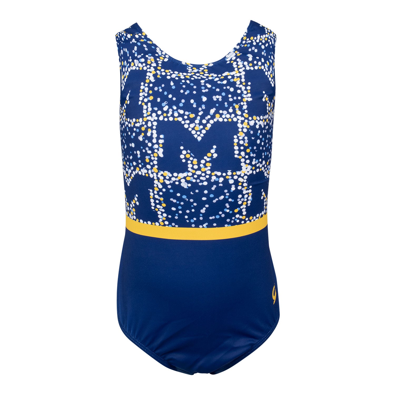 Michigan Wolverines Block M Youth Leotard In Blue - Front View