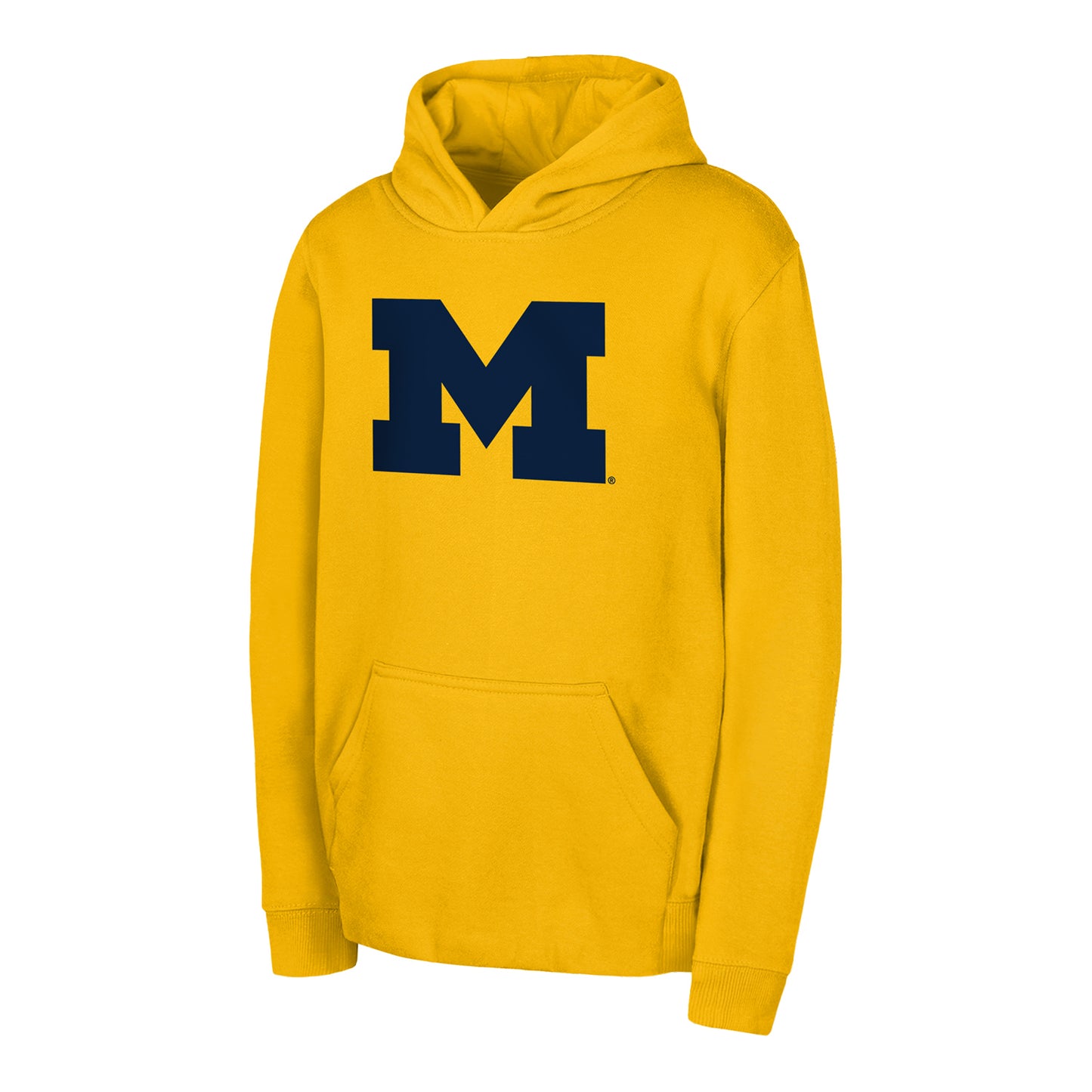 Michigan Wolverines Youth Maize Primary Logo Hoodie - Front View