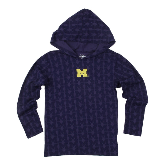 Michigan Wolverines Youth Embroidered Hoodie