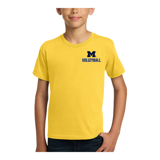 Youth Michigan Wolverines 'Wish You Could Spike Like A Girl' Volleyball T- Shirt - Front View