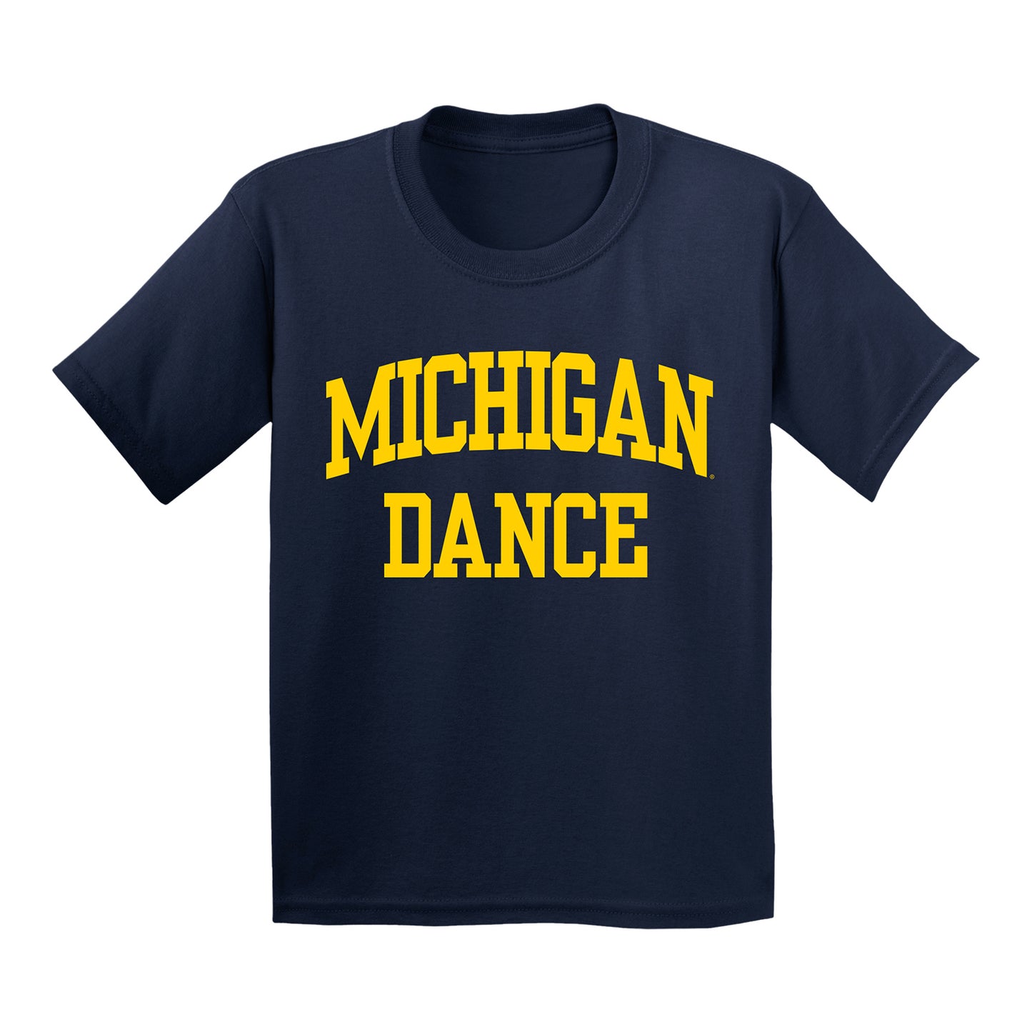 Youth Michigan Wolverines Dance Navy T-Shirt - Front View