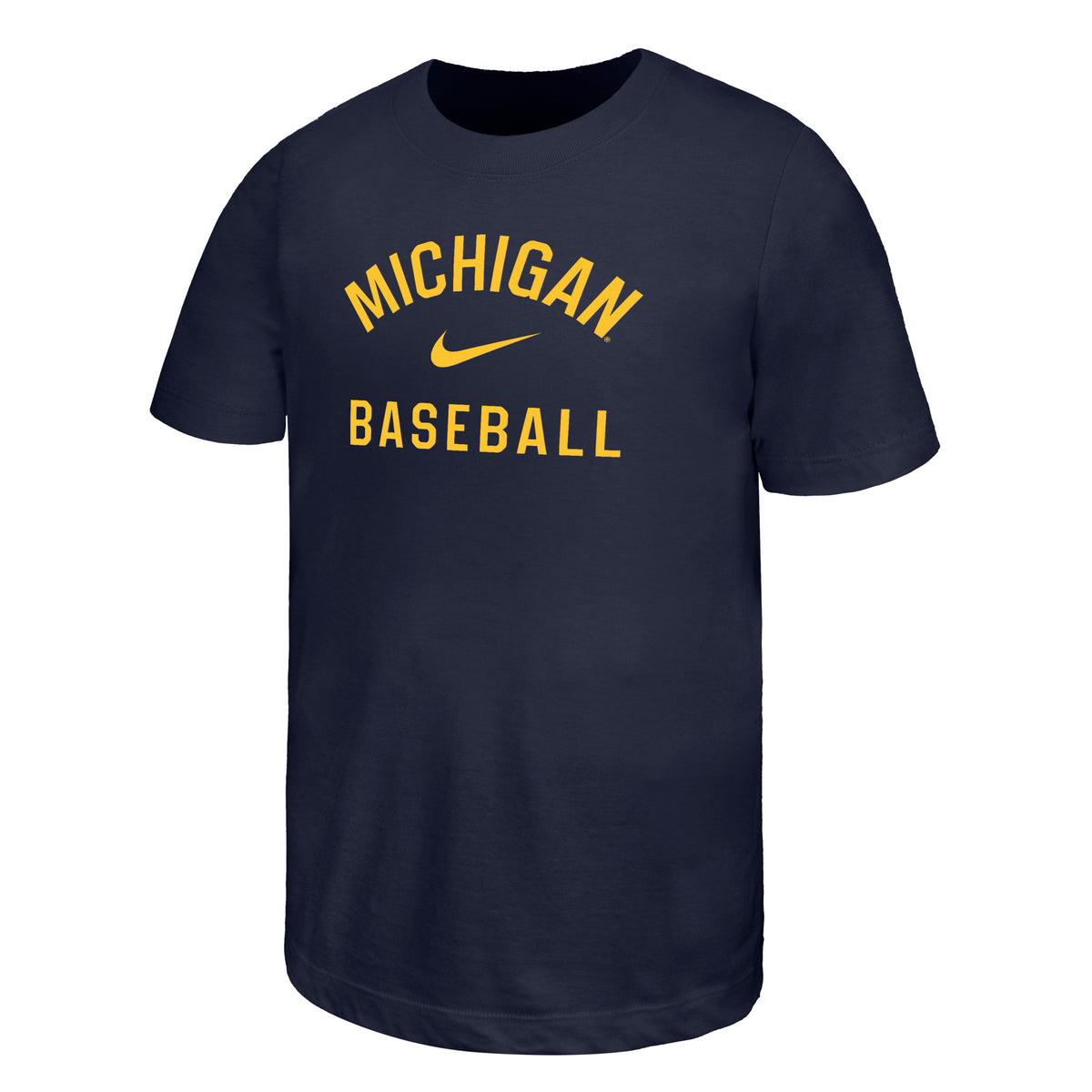 Michigan Wolverines Youth Navy Baseball T-Shirt - Front View