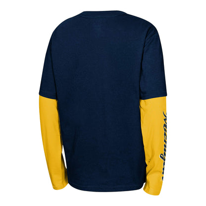 Michigan Wolverines Youth Navy 3-in-1 Combo T-Shirt