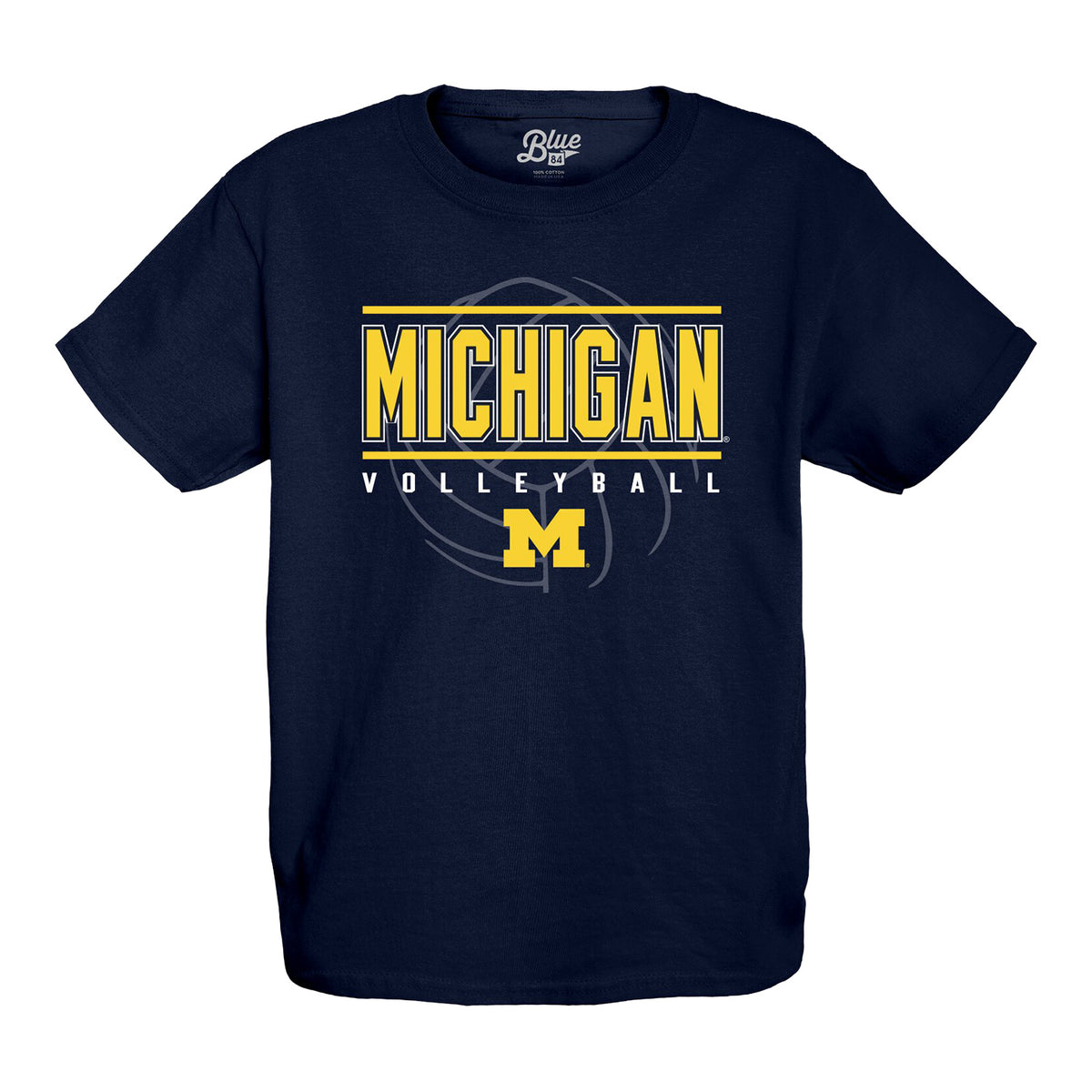 Michigan Wolverines Youth Navy Volleyball T-Shirt