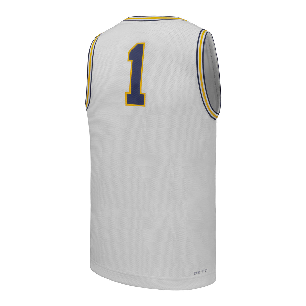 Michigan Wolverines Jordan Basketball #1 Youth White Jersey