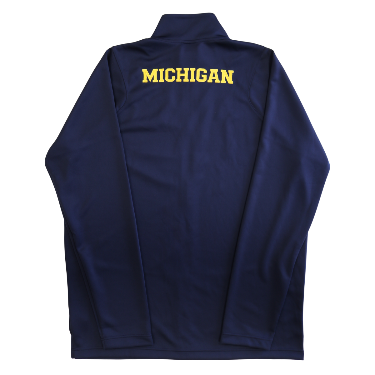 Nike Air Jordan Michigan Wolverines Navy "Michigan" Name Back Embroidered Zip-Up - Back View