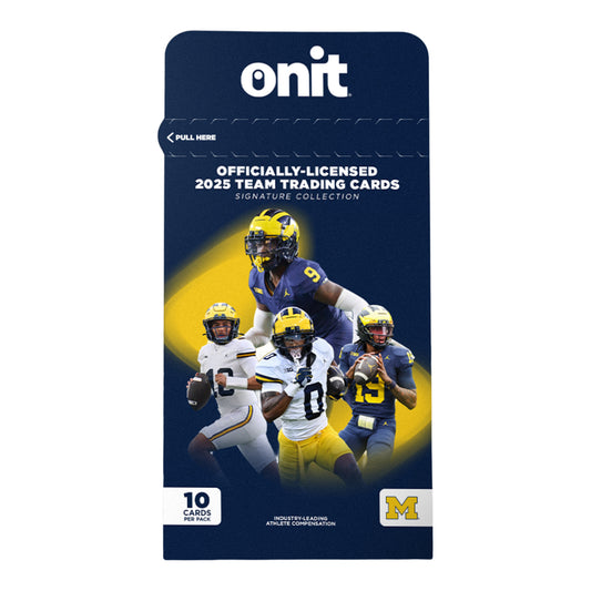 Michigan Wolverines 2025 Football Student Athlete Team Trading Card Pack - Front View