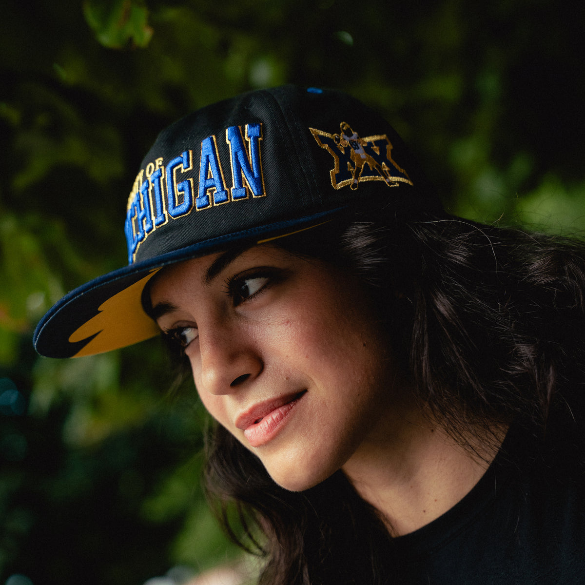 Michigan Wolverines Kiwiclo x  #19 Bryce Underwood Snapback Metallic Hat