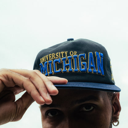 Michigan Wolverines Kiwiclo x  #19 Bryce Underwood Snapback Metallic Hat