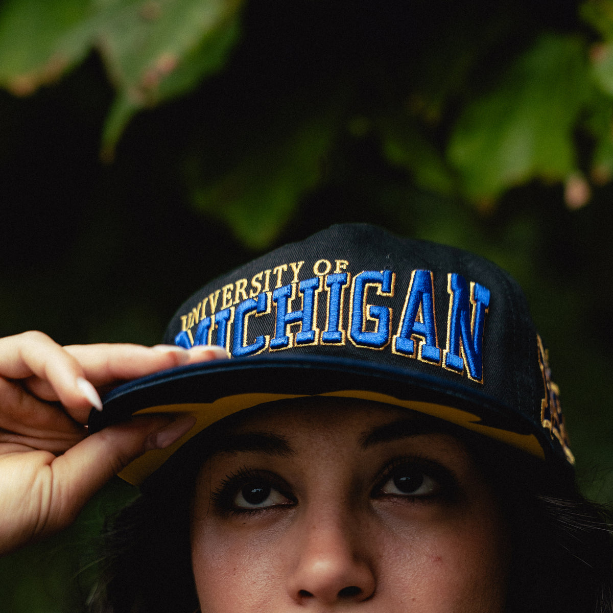 Michigan Wolverines Kiwiclo x  #19 Bryce Underwood Snapback Metallic Hat